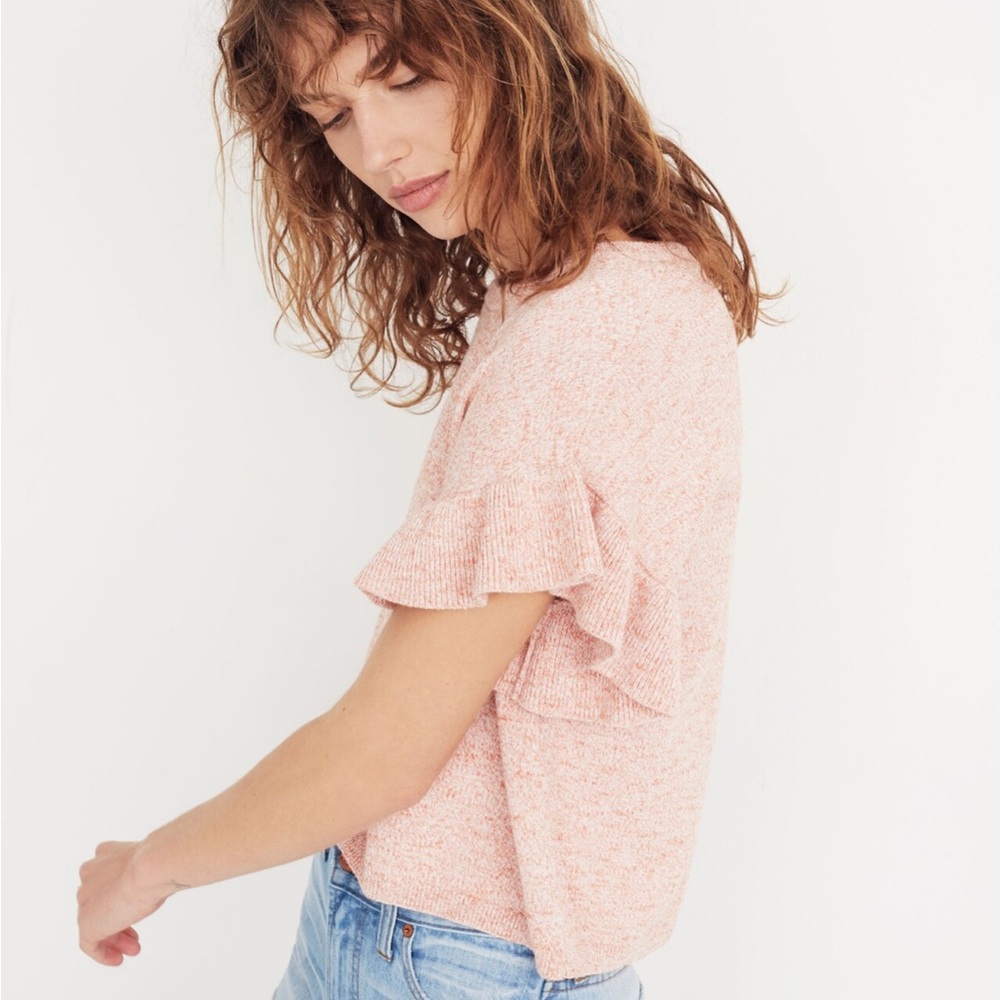 Madewell Ruffle-Sleeve Sweater Tee
